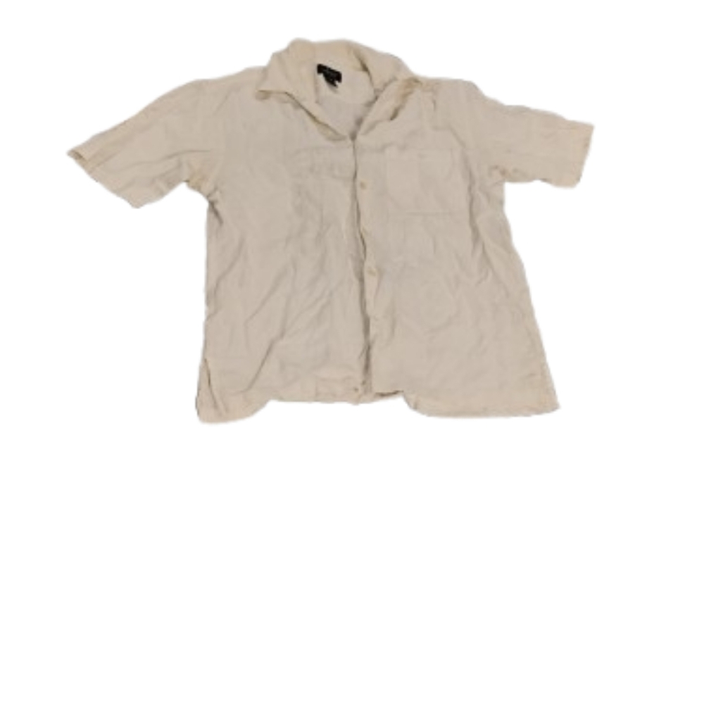 Vintage 2000s Williwear Mens Linen Short Sleeve Button Down Shirt Sz M